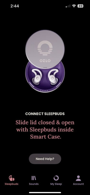 connecting page of ozlo app