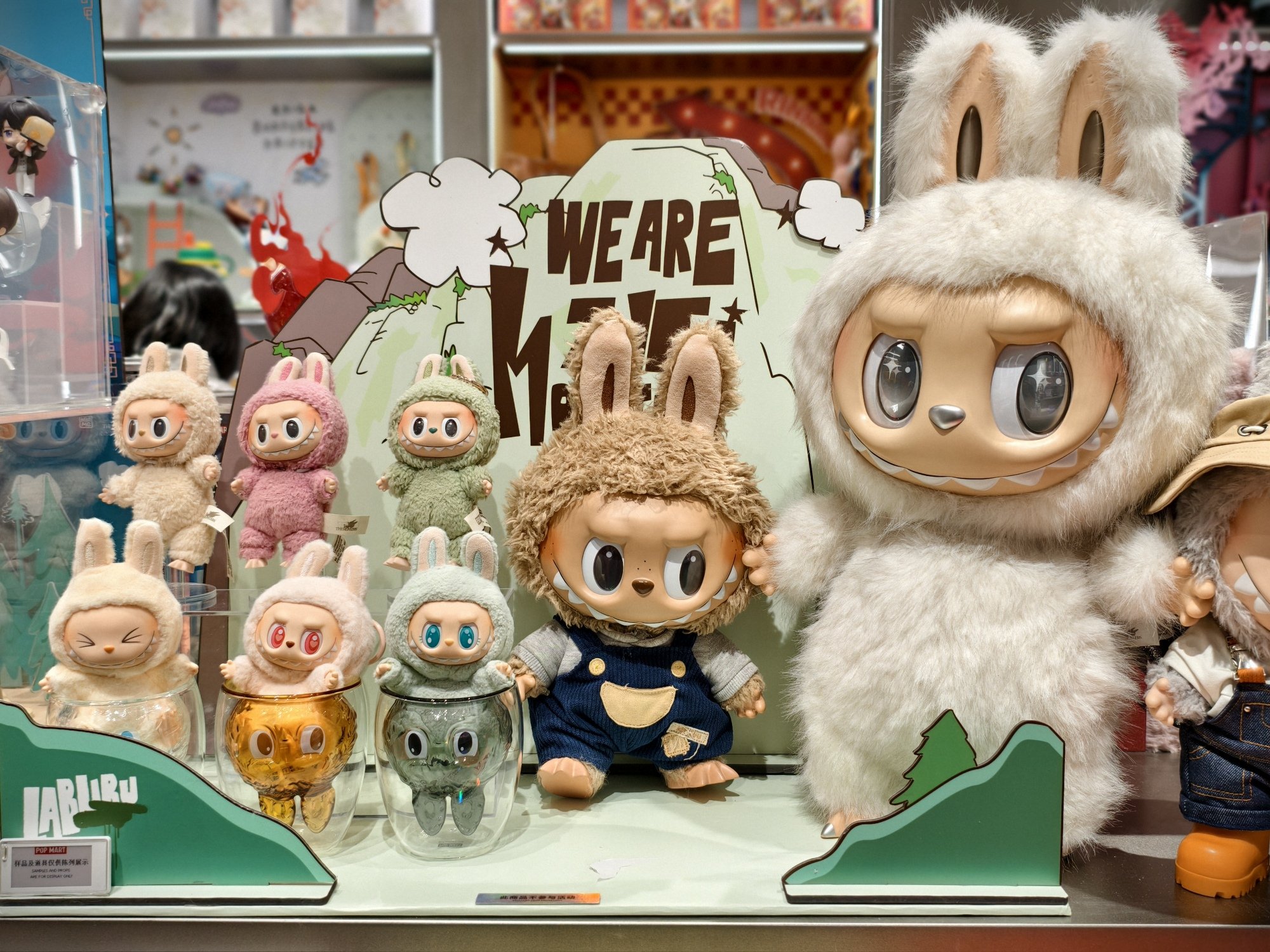 Labubu dolls are on sale at a Pop Mart store on June 10, 2025 in Guangzhou, Guangdong Province of China