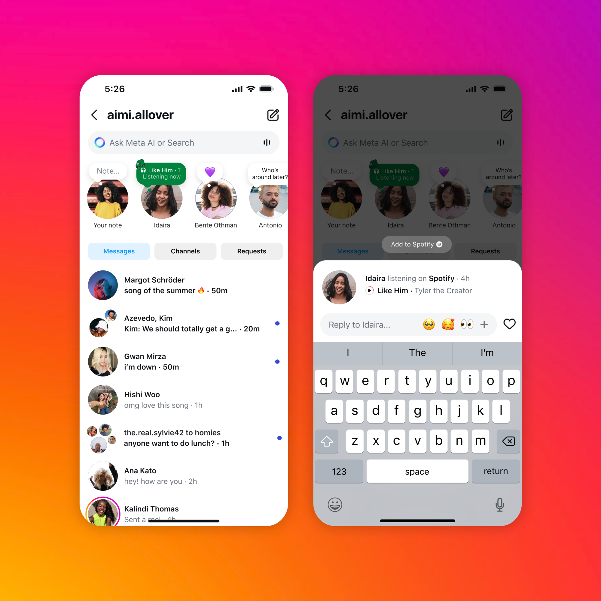 How to stream Spotify music to your Instagram Notes