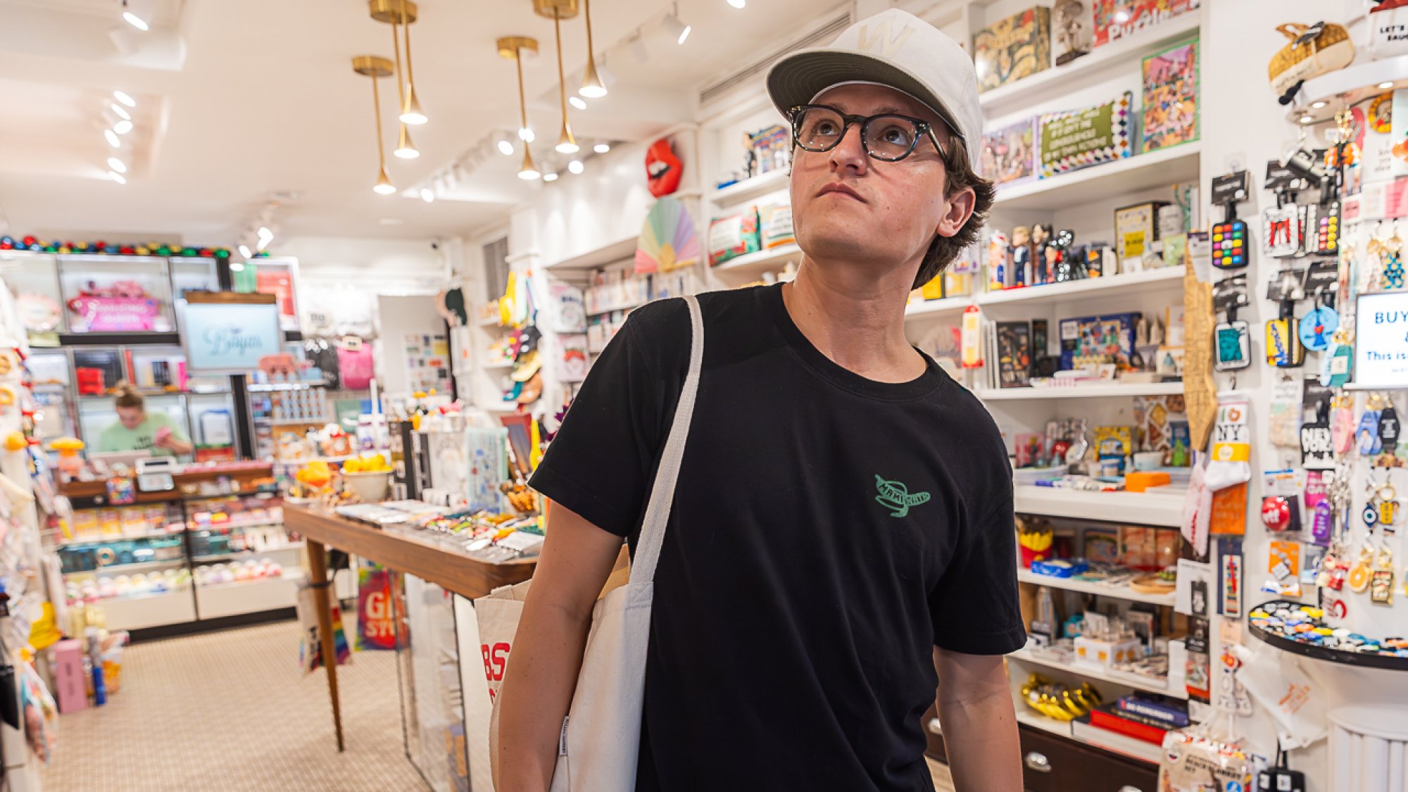 Connor Wood walking around the West Village