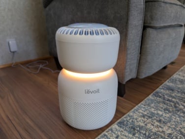levoit air purifier in living room