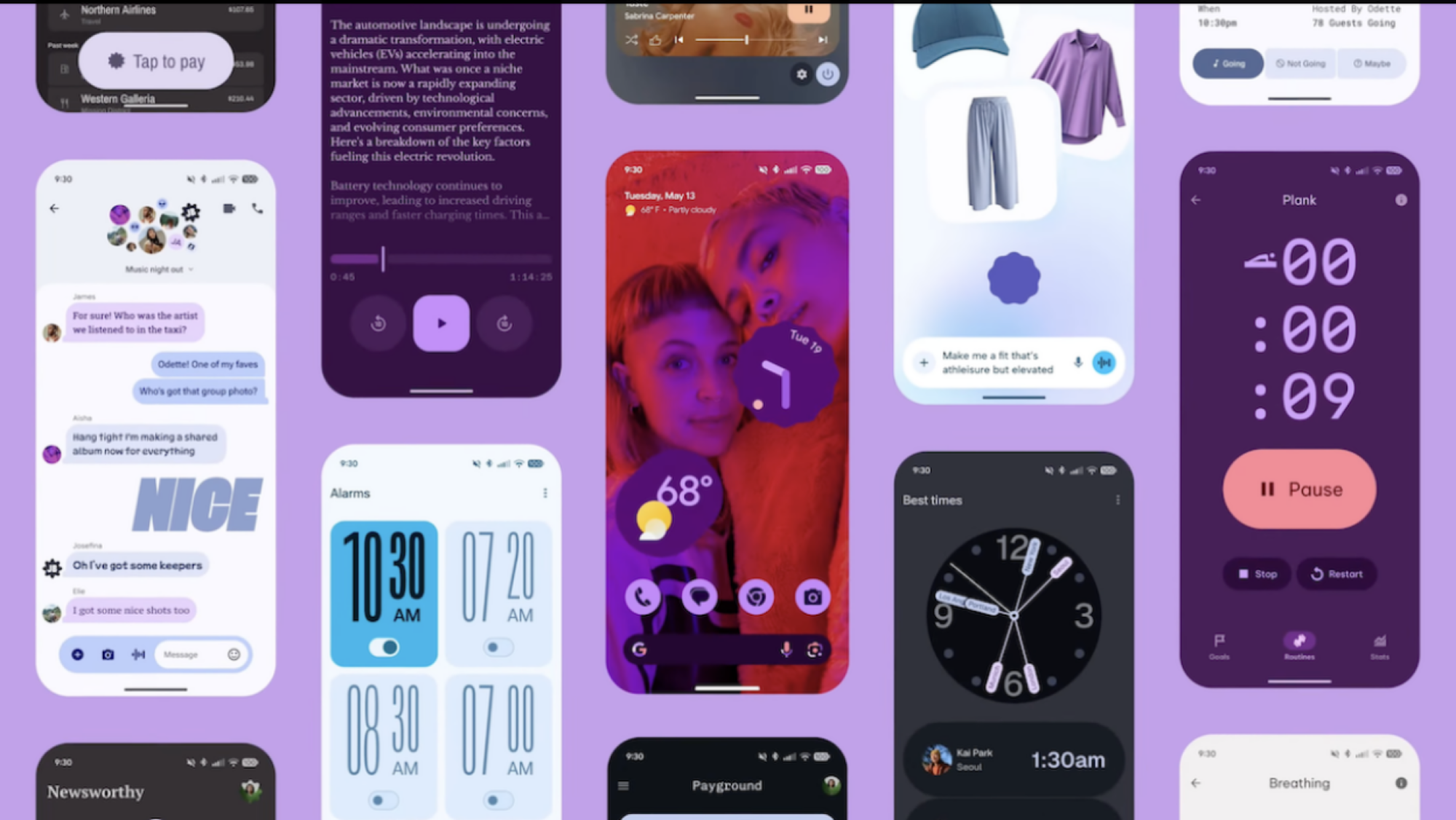 android 16 example screenshots