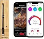 Meater smart meat thermometer and smartphone featuring app features