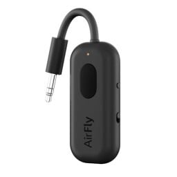 Twelve South AirFly Pro Bluetooth Wireless Audio Transmitter/Receiver for up to 2 AirPods/Wireless Headphones; Use with Any 3.5 mm Audio Jack, Black
