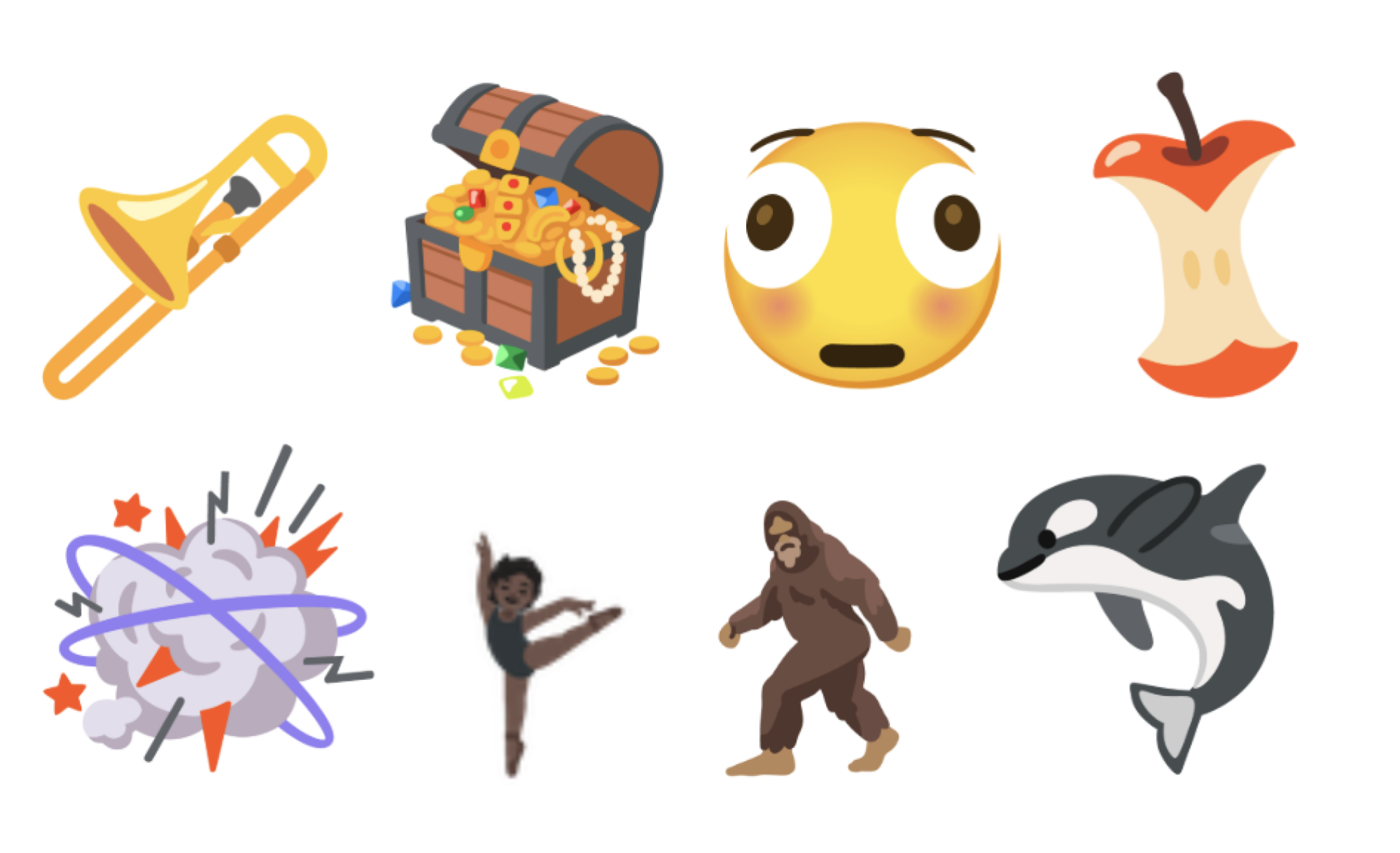 eight new emoji displayed