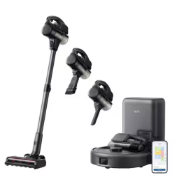 Eufy E20 robot vacuum, handheld vacuum, and stick vacuum