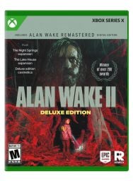 box art for the deluxe edition of "alan wake 2" on xbox series x